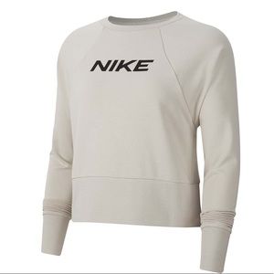 Nike Fleece Training Crop Crew Neck Sweatshirt M